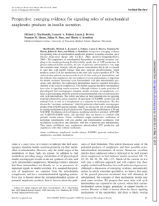 Perspective: emerging evidence for signaling roles of mitochondrial