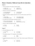 Honors Chemistry Exam Review Questions