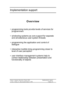 Implementation support Overview