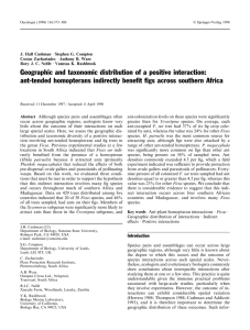 Geographic and taxonomic distribution of a positive interaction: ant