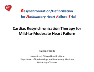 Cardiac Resynchronization Therapy for Mild-to