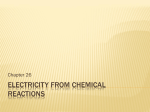 Electricity from chemical reactions
