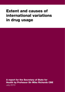 Extent and causes of international variations in drug usage