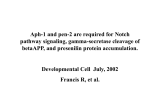 Aph-1 and pen-2 are required for Notch pathway