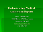 Understanding Medical Articles and Reports