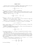 Series, Part 1 - UCSD Mathematics