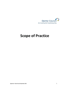 Scope of Practice - Dental Council of Ireland