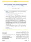 Influence of stromal surface humidity in intraoperative ultrasound