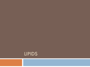 Lipids and Membranes