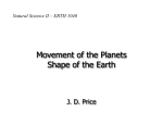 Movement of the Planets Shape of the Earth
