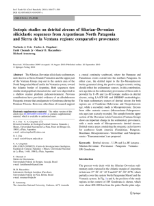 Isotopic studies on detrital zircons of Silurian–Devonian siliciclastic
