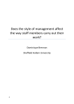 Does the style of management affect the way staff members carry out