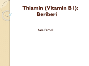 Thiamin (Vitamin B1): Beriberi