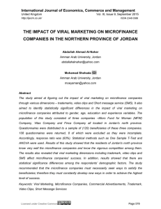 the impact of viral marketing on microfinance companies in the