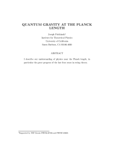 Gravity at the Planck Length