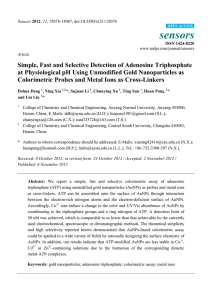 Simple, Fast and Selective Detection of Adenosine Triphosphate at