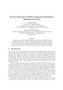 On the Structure of Finite Integral Commutative Residuated Chains