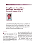 Drug Therapy-Related Issues in Patients Who Received Bariatric