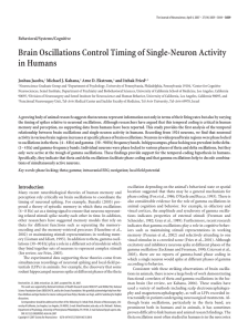Brain Oscillations Control Timing of Single