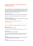 Sugars, Starches, and Fibers Are All Carbohydrates