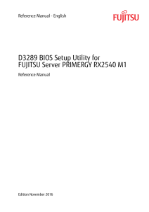 D3289 BIOS Setup Utility for FUJITSU Server