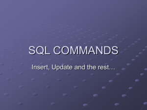 SQL Commands Lecture