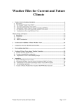 Weather Files and Future Climate