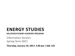 Energy Studies Spring 2017 Information Session