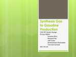 Synthesis Gas to Gasoline Production