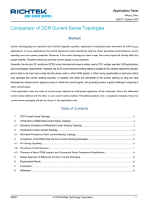 Comparison of DCR Current Sense Topologies