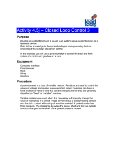 Activity 4.5j – Closed Loop Control 3 Purpose Develop an