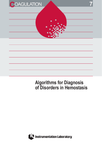 Algorithms for Diagnosis of Disorders in Hemostasis