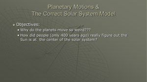 8 The Planet`s Motions