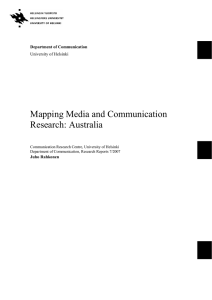 Mapping Media and Communication Research: Australia