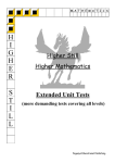 Higher Extended Unit 1 Test A