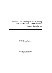 Models and Techniques for Proving Data Structure Lower Bounds