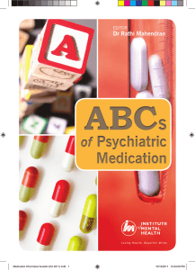 ABCs of Psychiatric Medication