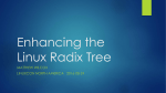 Enhancing the Linux Radix Tree
