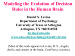 Modeling the Evolution of Decision Rules in the Human Brain