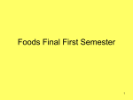 Foods Final First Semester - Beulah School District 27