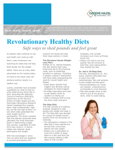 Revolutionary Healthy Diets