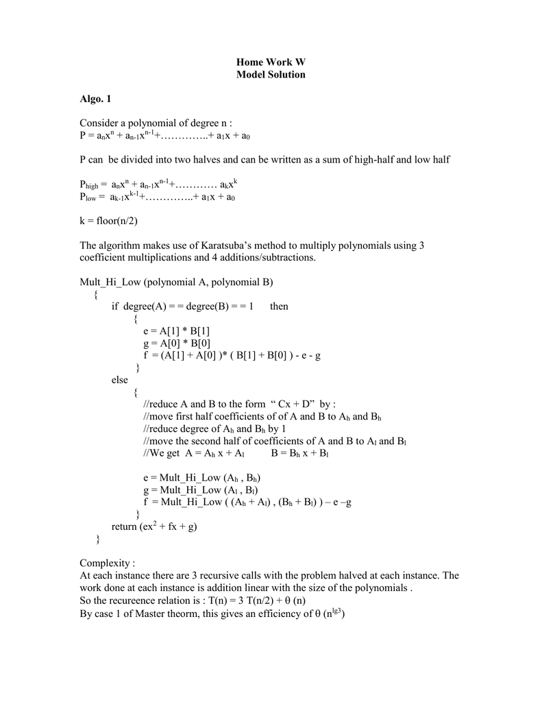 Model Solution