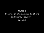 Theories of International Relations and Energy Security
