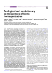 Ecological and evolutionary consequences of biotic homogenization