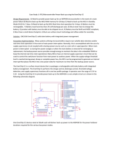 Case Study 1: RTC/Microcontroller Power Back
