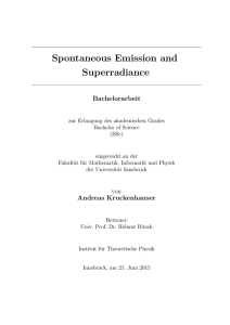 Spontaneous Emission and Superradiance