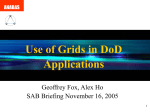 Use of Grids in DoD Applications