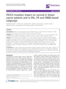 PIK3CA mutation impact on survival in breast