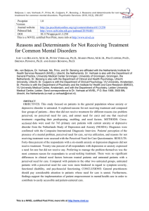 Reasons and determinants for not receiving treatment for