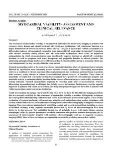 myocardial viability- assessment and clinical relevance